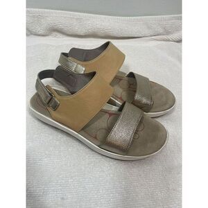Bionica Yolanda Women’s Size 8.5 Leather Wedge Platform Slingback Comfort Sandal